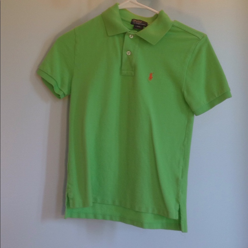 Polo by Ralph Lauren shirt size 8 And it's green.